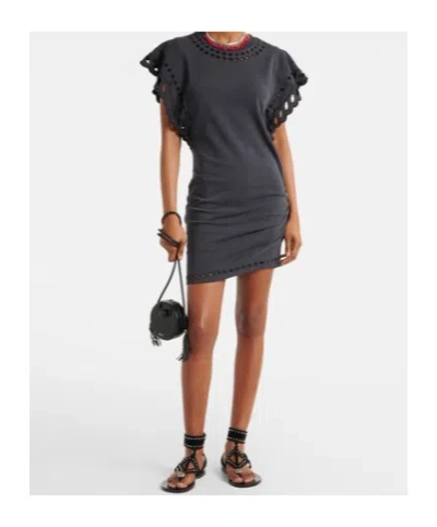 Isabel Marant Étoile Erisa Ruffled Floral-print Organic Cotton Cami In Black