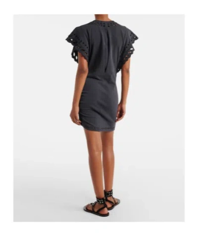 Isabel Marant Étoile Erisa Ruffled Floral-print Organic Cotton Cami In Black