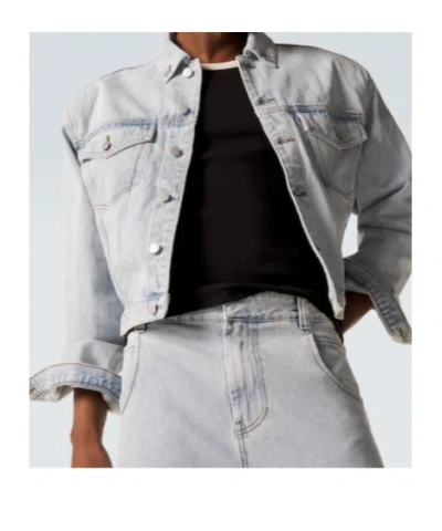 Entire Studios Shrunken Denim Jacket In Blue