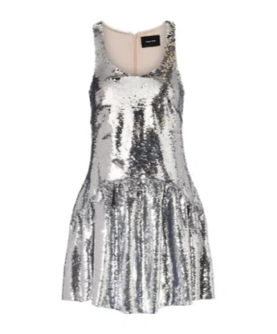 Simone Rocha Sequined Minidress In Silver