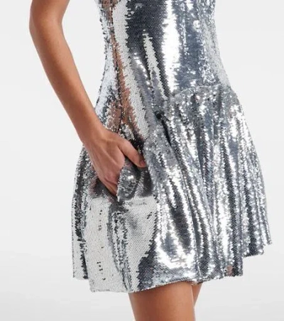 Simone Rocha Sequined Minidress In Silver
