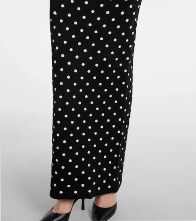 Self-portrait Polka-dot Asymmetric Maxi Dress In Animal Print
