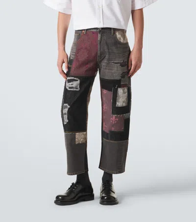 Junya Watanabe Men S Levi's Patchwork Denim Pants In Black