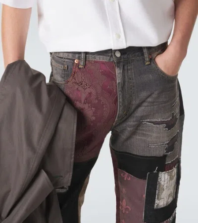 Junya Watanabe Men S Levi's Patchwork Denim Pants In Black