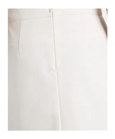 Plan C Embellished Cotton Drill Midi Skirt In White
