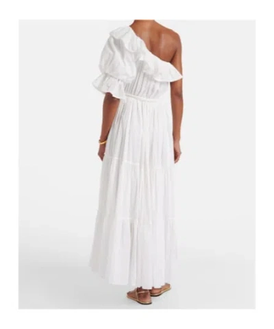 Poupette St Barth Jay Ruffled Cotton Muslin Maxi Dress In White
