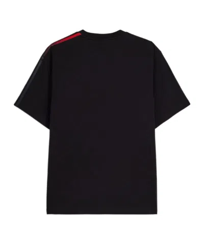 Y-3 Gradient-stripe Logo-print T-shirt In Black