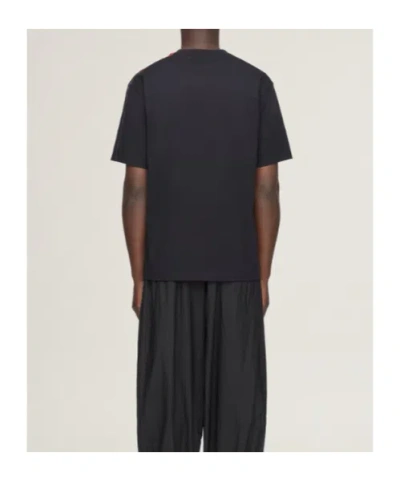 Y-3 Gradient-stripe Logo-print T-shirt In Black