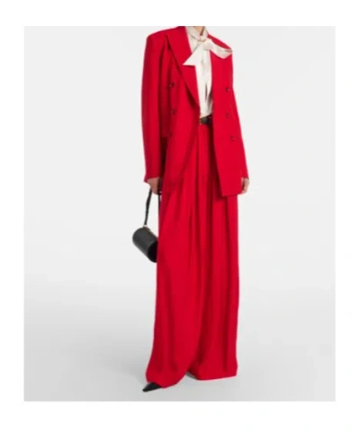 Ralph Lauren Vannesa Satin Wide-leg Pant In Bright Red