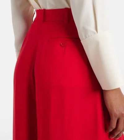 Ralph Lauren Vannesa Satin Wide-leg Pant In Bright Red
