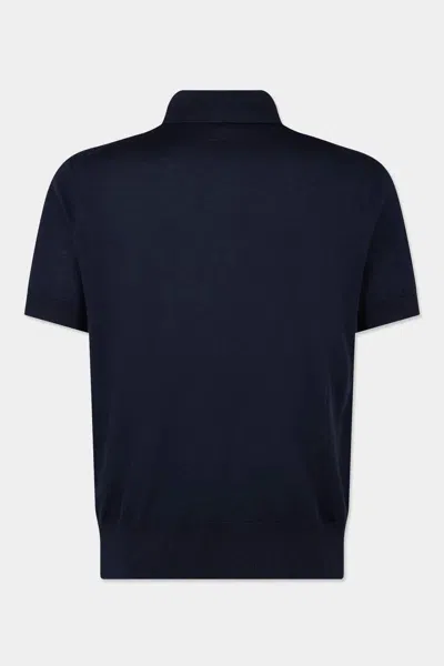 Dsquared2 D2 Upside Down Polo In Blue