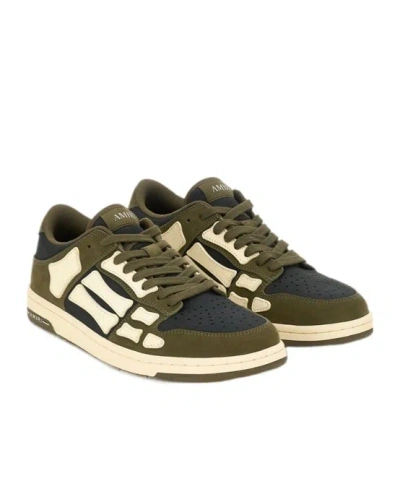 Amiri Panel Sneakers Rubber Sole Low Top In Green