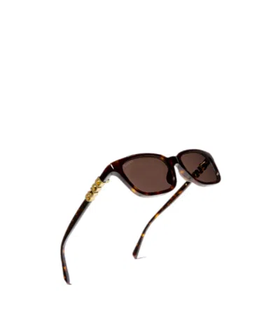 Gucci Rectangular-frame Sunglasses In Brown