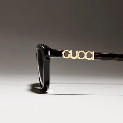 Gucci Rectangular-frame Sunglasses In Brown