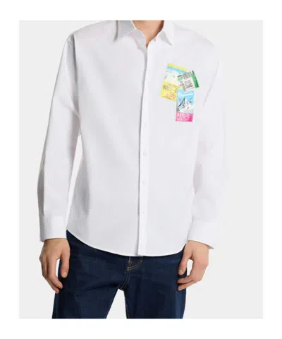 Dsquared2 Ski Pass Patch Shirt In White