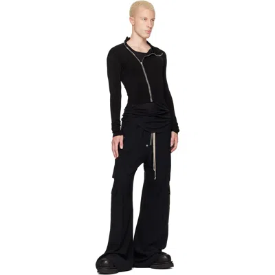 Rick Owens Black Concordians Tailored Cargobelas Cargo Pants In Black
