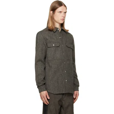 Rick Owens Webbing-strap Wool-blend Jacket In Green