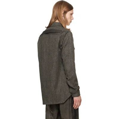Rick Owens Webbing-strap Wool-blend Jacket In Green