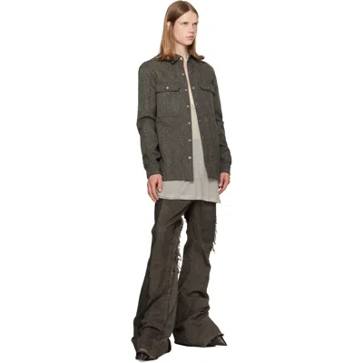 Rick Owens Webbing-strap Wool-blend Jacket In Green