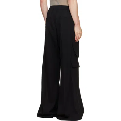 Rick Owens Black Concordians Tailored Cargobelas Cargo Pants In Black