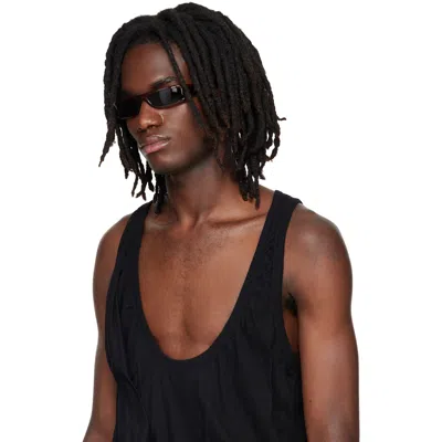 Rick Owens Fog Rectangular Frame Sunglasses In Red