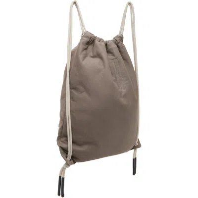 Rick Owens Gray Tower Drawstring Backpack