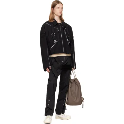 Rick Owens Gray Tower Drawstring Backpack