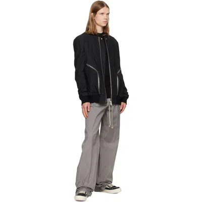 Rick Owens Black Solid Bomber Jackets In Black