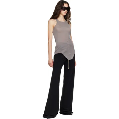 Rick Owens Gray Tower Basic Rib Tank Top In Gray