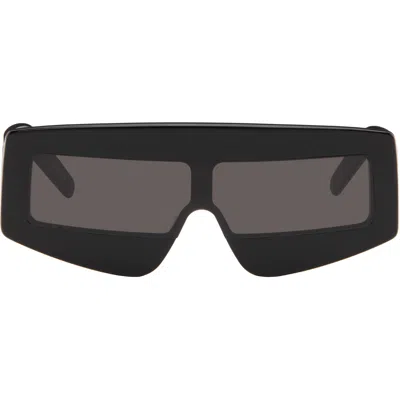 Rick Owens Phleg Rectangular Sunglasses In Black