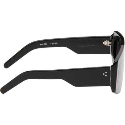 Rick Owens Phleg Rectangular Sunglasses In Black