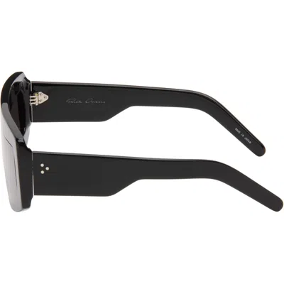 Rick Owens Phleg Rectangular Sunglasses In Black