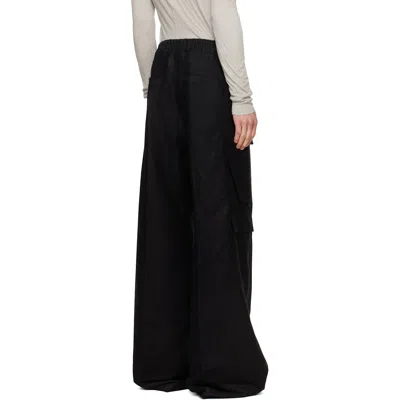 Rick Owens Black Concordians Tailored Cargobelas Cargo Pants In Black