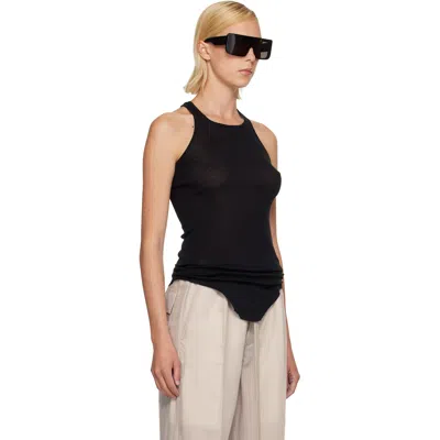 Rick Owens Basic Rib Tank Top For Women In Black