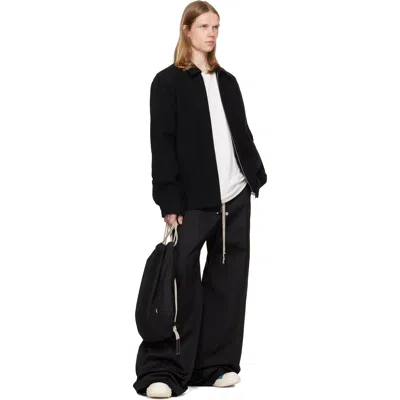 Rick Owens Black Tower Drawstring Backpack In Black