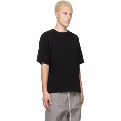 Rick Owens Short-sleeved Cotton T-shirt In Black