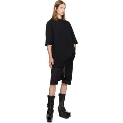 Rick Owens Black Crew Neck T-shirt In Black