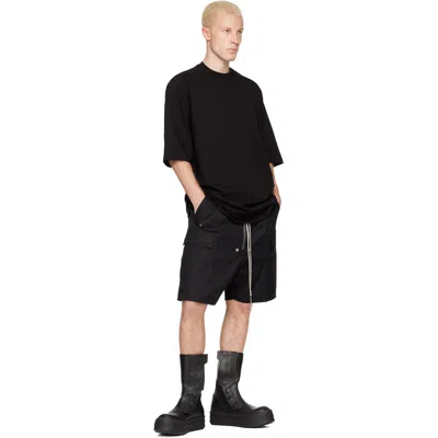 Rick Owens Black Crew Neck T-shirt In Black