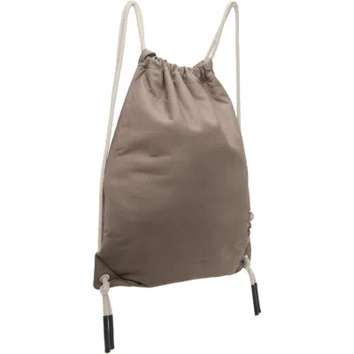 Rick Owens Gray Tower Drawstring Backpack