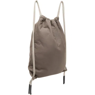 Rick Owens Gray Tower Drawstring Backpack