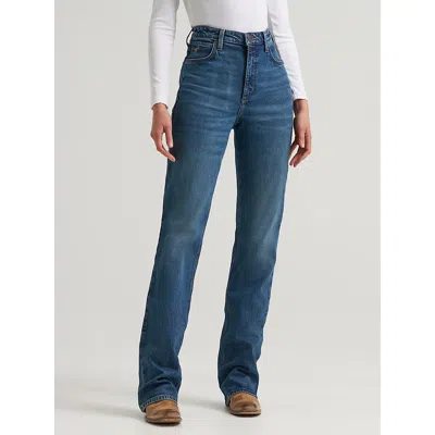 Wrangler Bespoke Curvy High Waist Bootcut Jeans In Blue