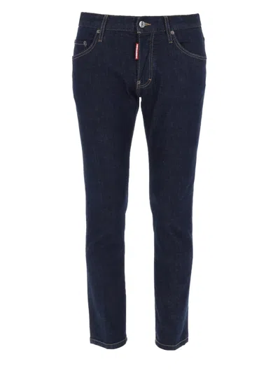 Dsquared2 Straight-leg Cotton Denim Jeans With Logo Detail In Animal Print