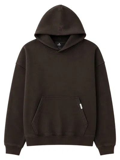 Represent Logo-embroidered Pouch-pocket Hoodie In Brown