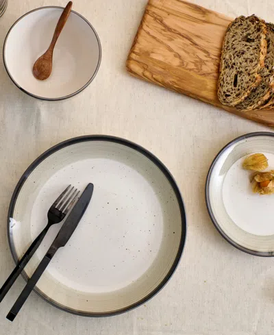 Earth & Clay Harlow Earthenware 12-piece Dinnerware Set In Neutral