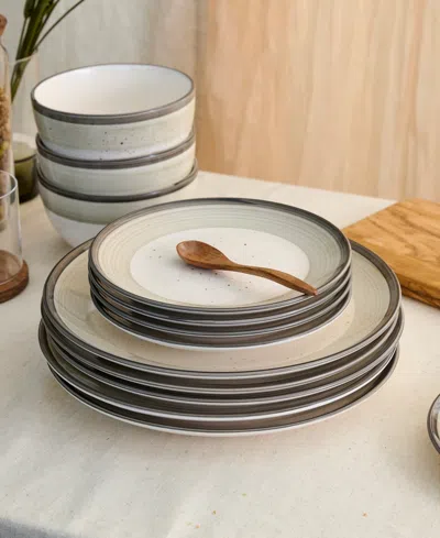 Earth & Clay Harlow Earthenware 12-piece Dinnerware Set In Neutral