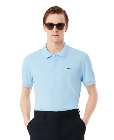 Lacoste Short Sleeved Mens Polo Shirt In Blue