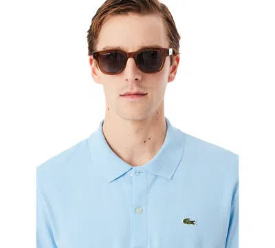 Lacoste Short Sleeved Mens Polo Shirt In Blue