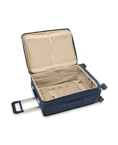 Briggs & Riley Baseline Compact Medium Checked Expandable Spinner In Blue