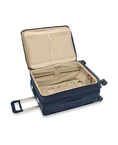 Briggs & Riley Baseline Compact Medium Checked Expandable Spinner In Blue