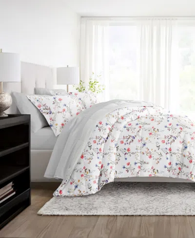Ienjoy Home Bedding Bundle Patterned 5-piece Comforter Set, Twin In White